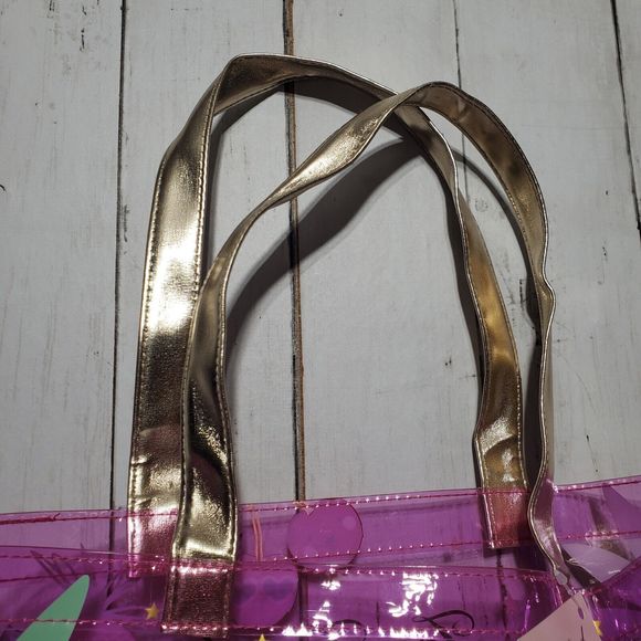 Too Faced Tutti Frutti Collection Tote Bag Limited Edition Clear Vinyl Tote Bag - Picture 6 of 15